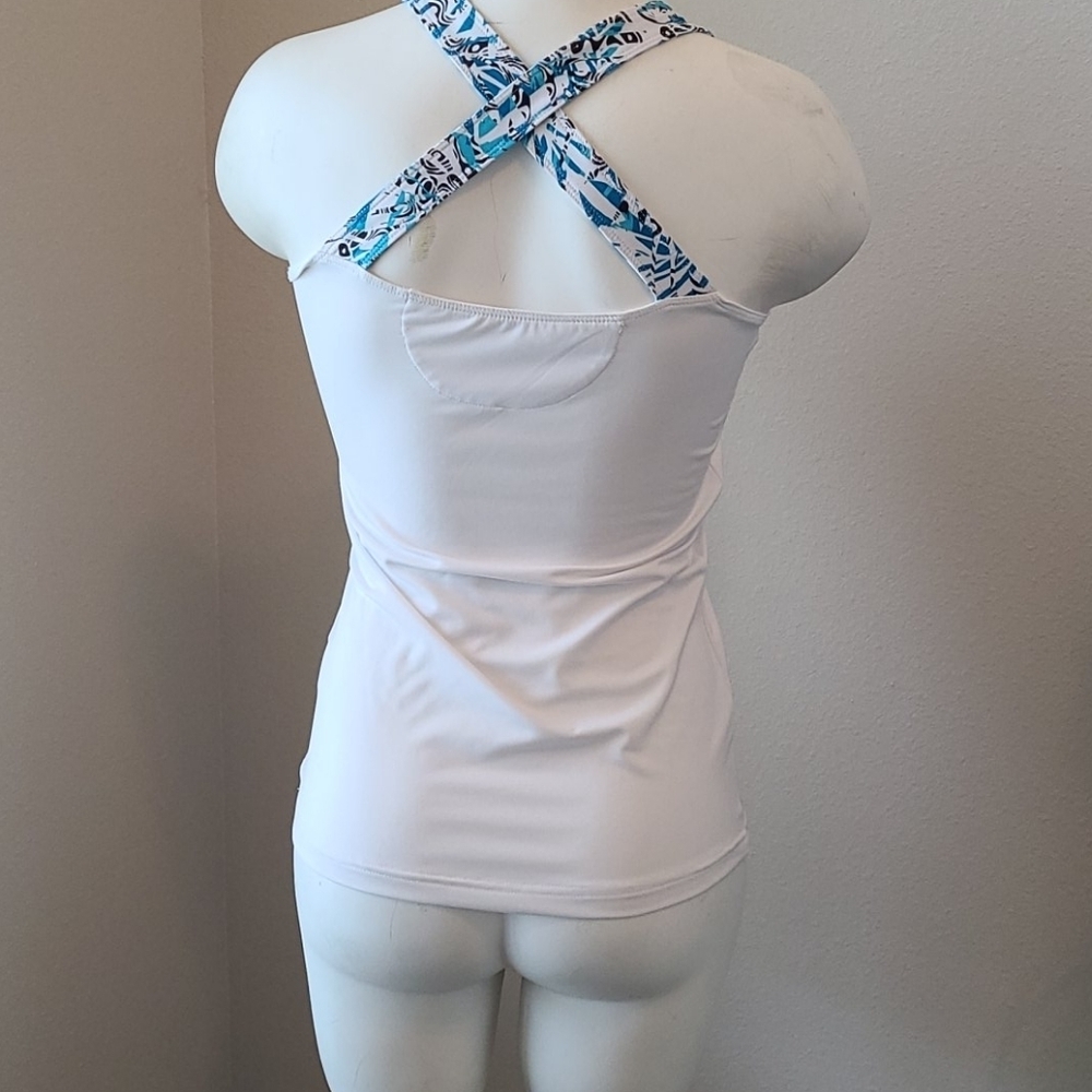 NWOT Bolle White Cross Back Sport Tank Top - Picture 4 of 7